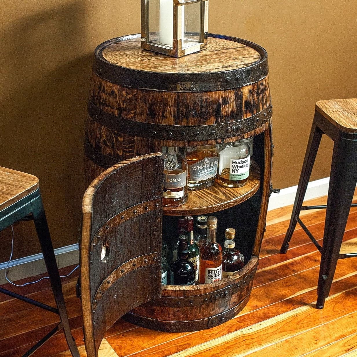 Deluxe Whiskey Barrel Cabinet