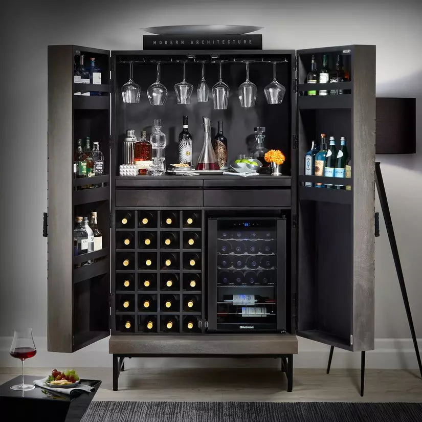 Cheverny Metal Inlay Drinks Cabinet