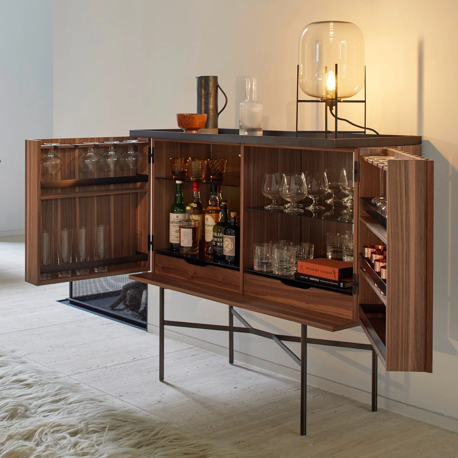 Harri Wide Low Bar Cabinet